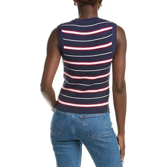 French Connection Womens Stripe Vest - Picture 2 of 3